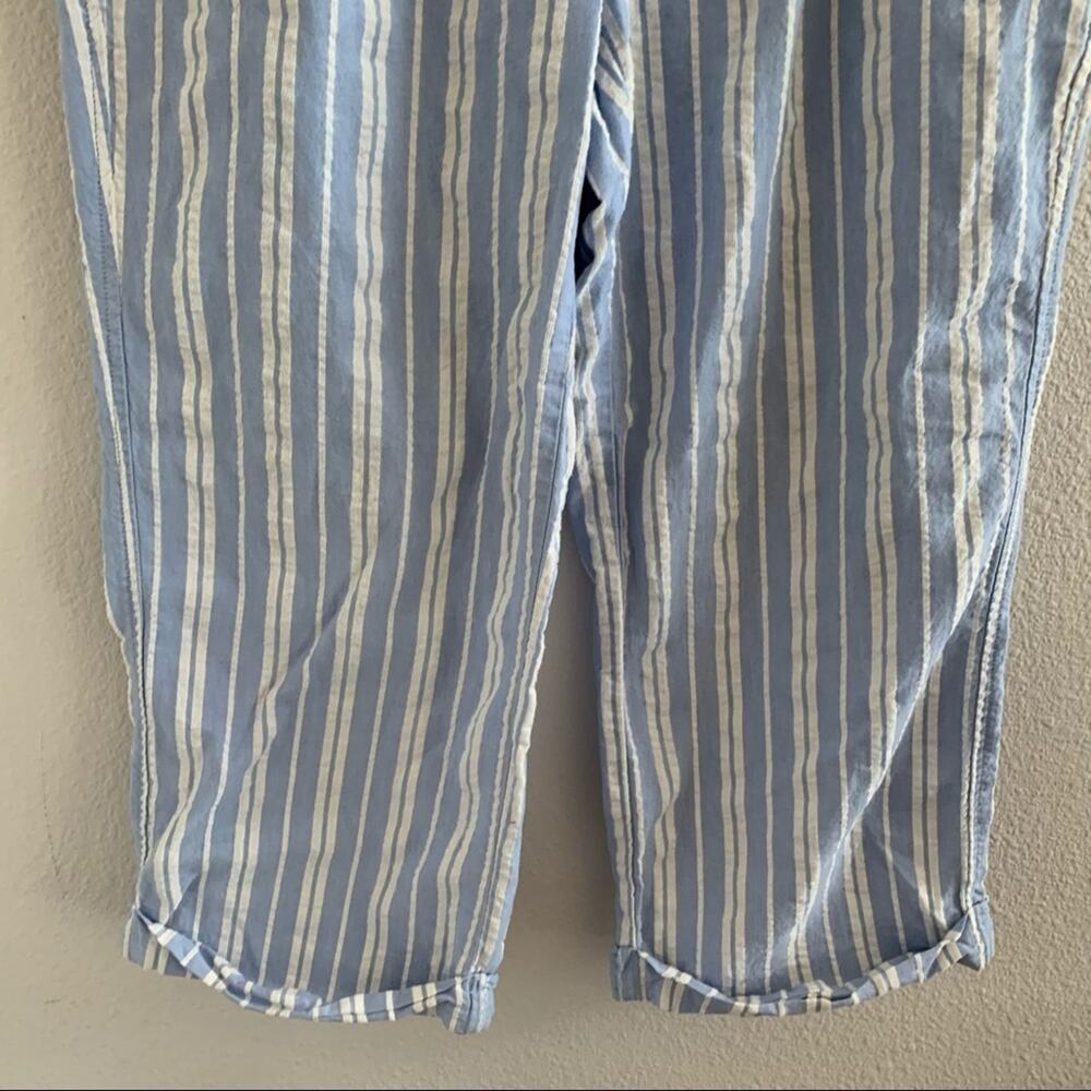 Tommy Hilfiger Dana Fit Blue and White Crop Striped Pants 10 - Picture 5 of 9